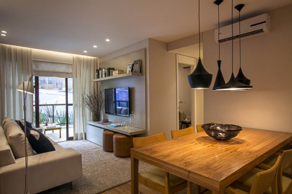 decoracao de cozinha com mesa retangular 6 lugares