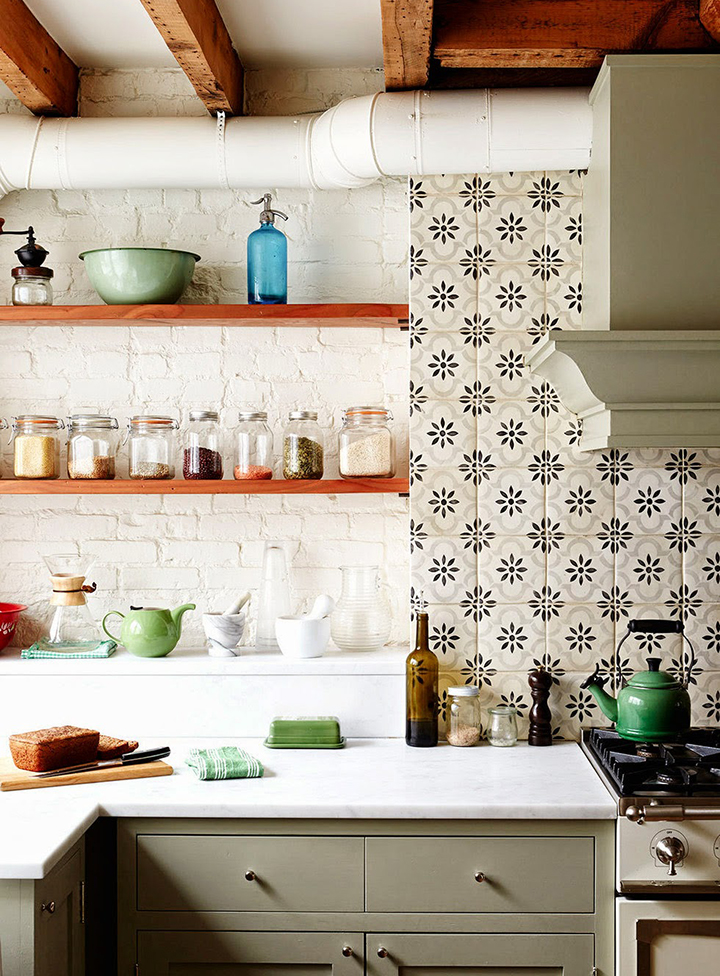 ideias de decoração cozinha com parede de tijolinho