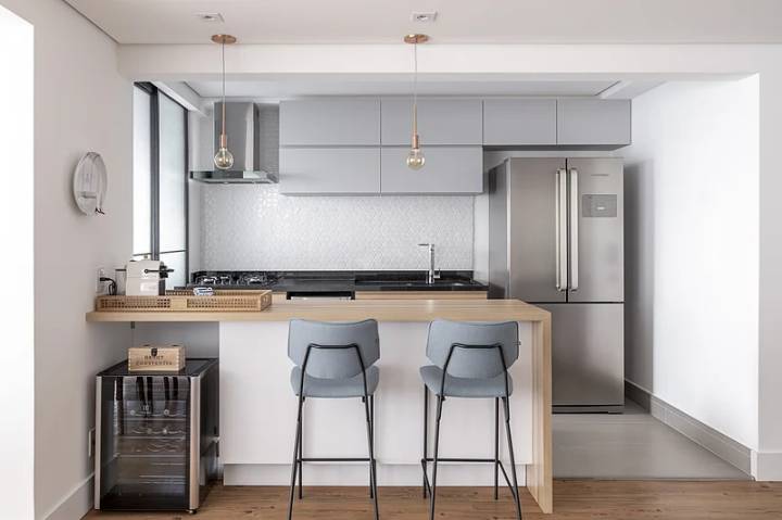 como usar prateleiras na cozinha compacta