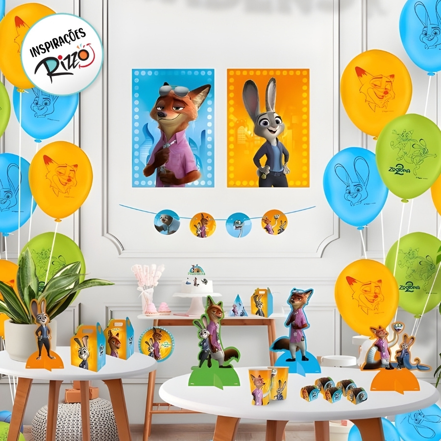 decoracao de festa zootopia