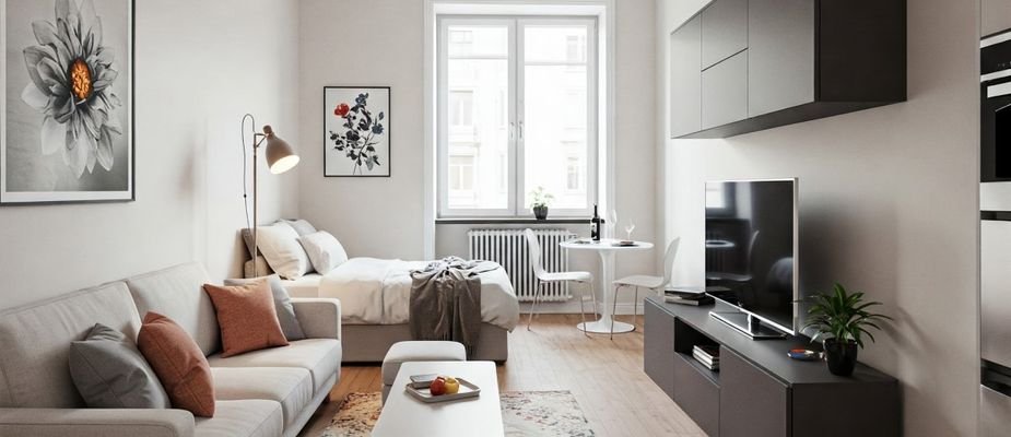 decoracao de kitnet jovem