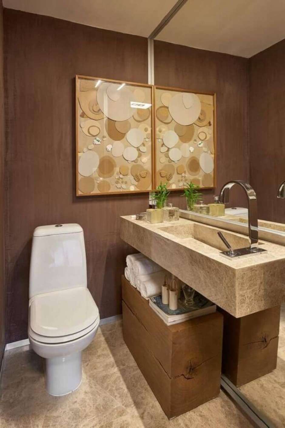 ideias de decoração lavabo pequeno e moderno