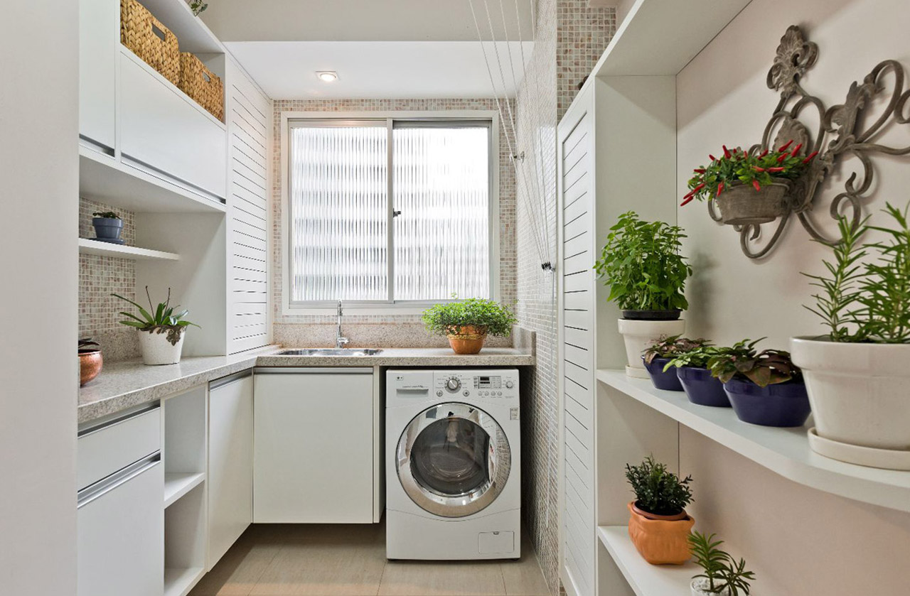ideias de decoração lavanderia pequena