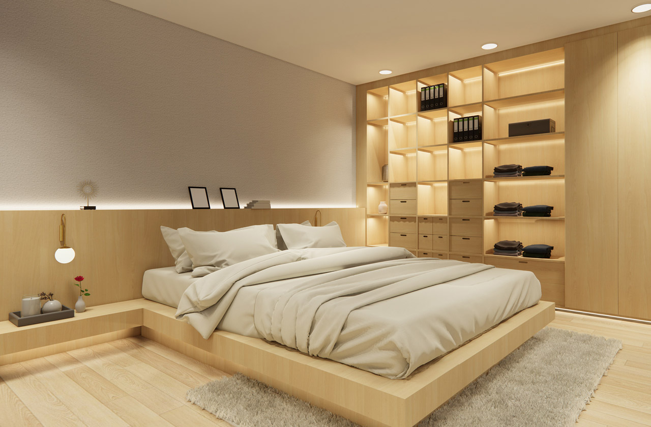 decoracao de quarto com luzes