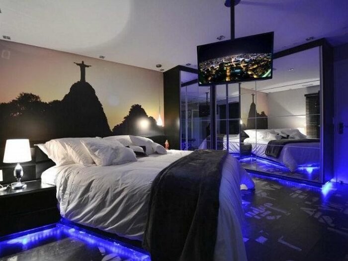 ideias de decoração de quarto com luzes de fada