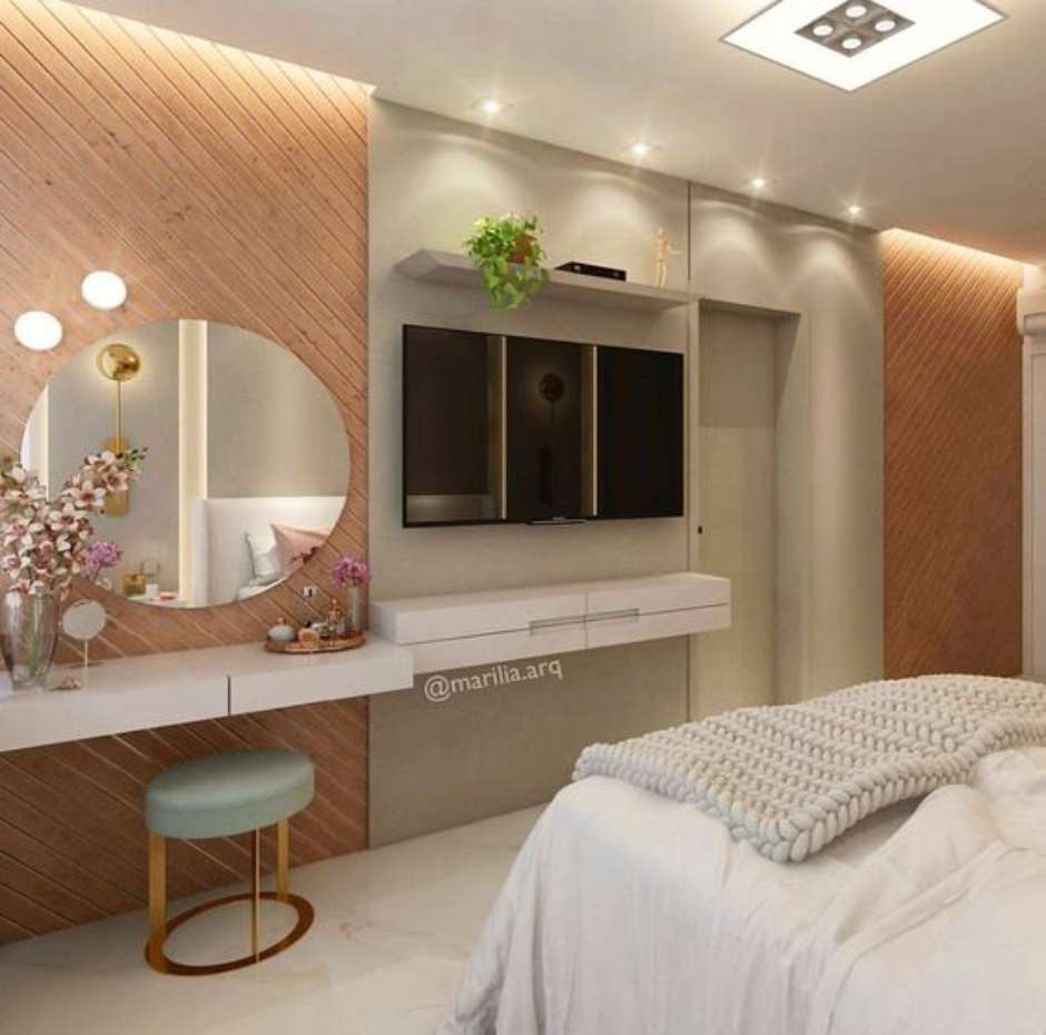 inspiracoes decoracao quarto casal penteadeira moderna