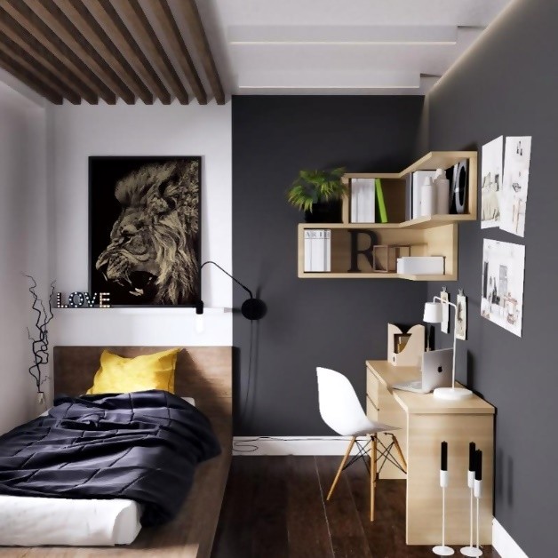 decoracao de quarto de solteiro masculino