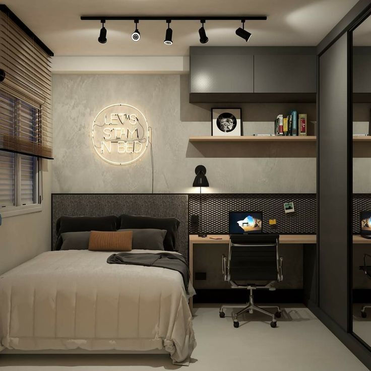 decoracao de quarto de solteiro masculino