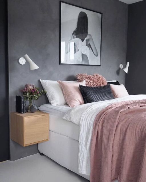 quarto rosa e cinza ou rosa e branco qual escolher