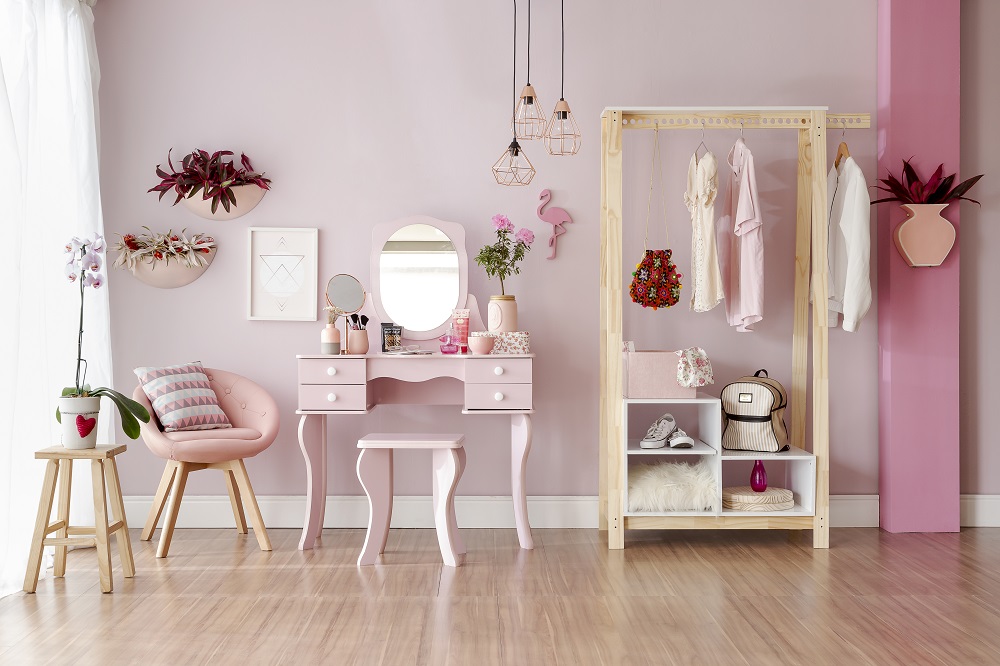 quarto rosa e cinza ou rosa e branco qual escolher