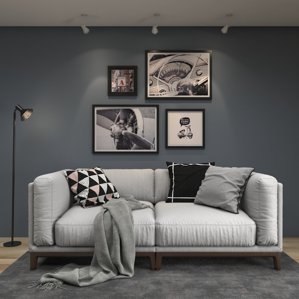 decoracao de sala clean