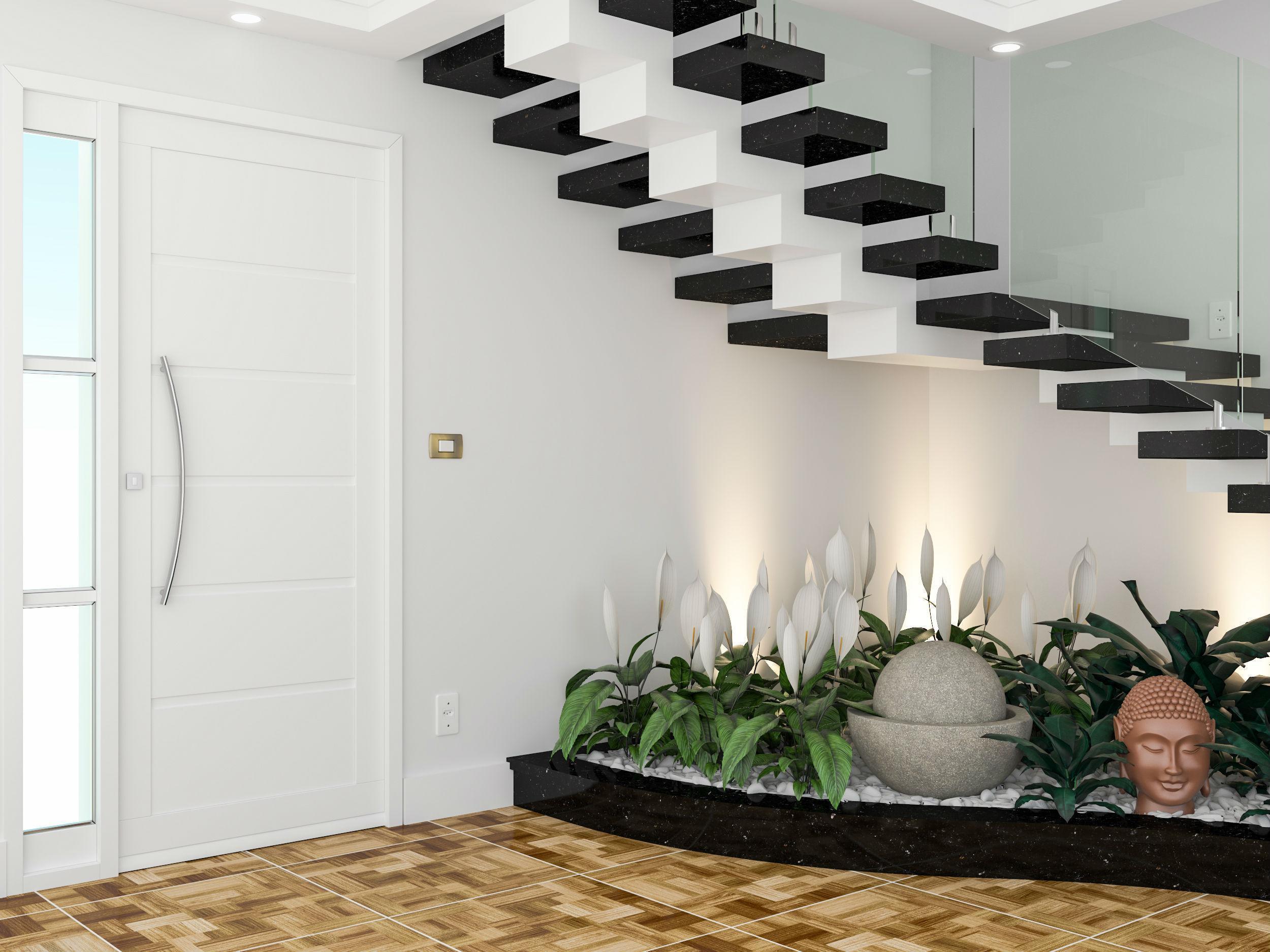 decoracao de sala com escada