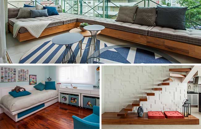 ideias criativas decoracao sala futon