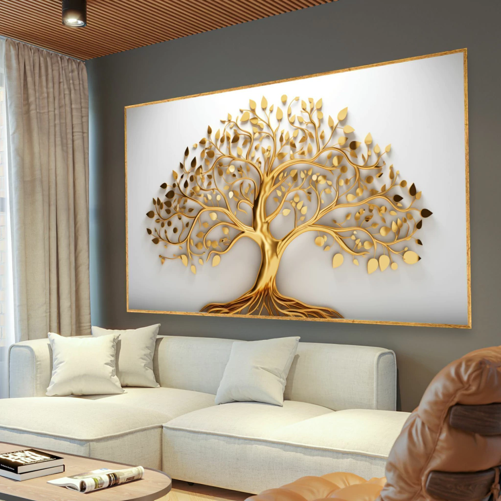 O Impacto Visual dos Quadros Gigantes em Ambientes com Pé-Direito Duplo