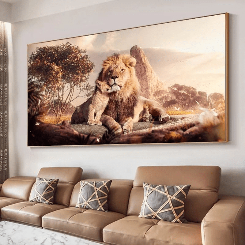 decoracao de sala com quadros grandes impacto visual