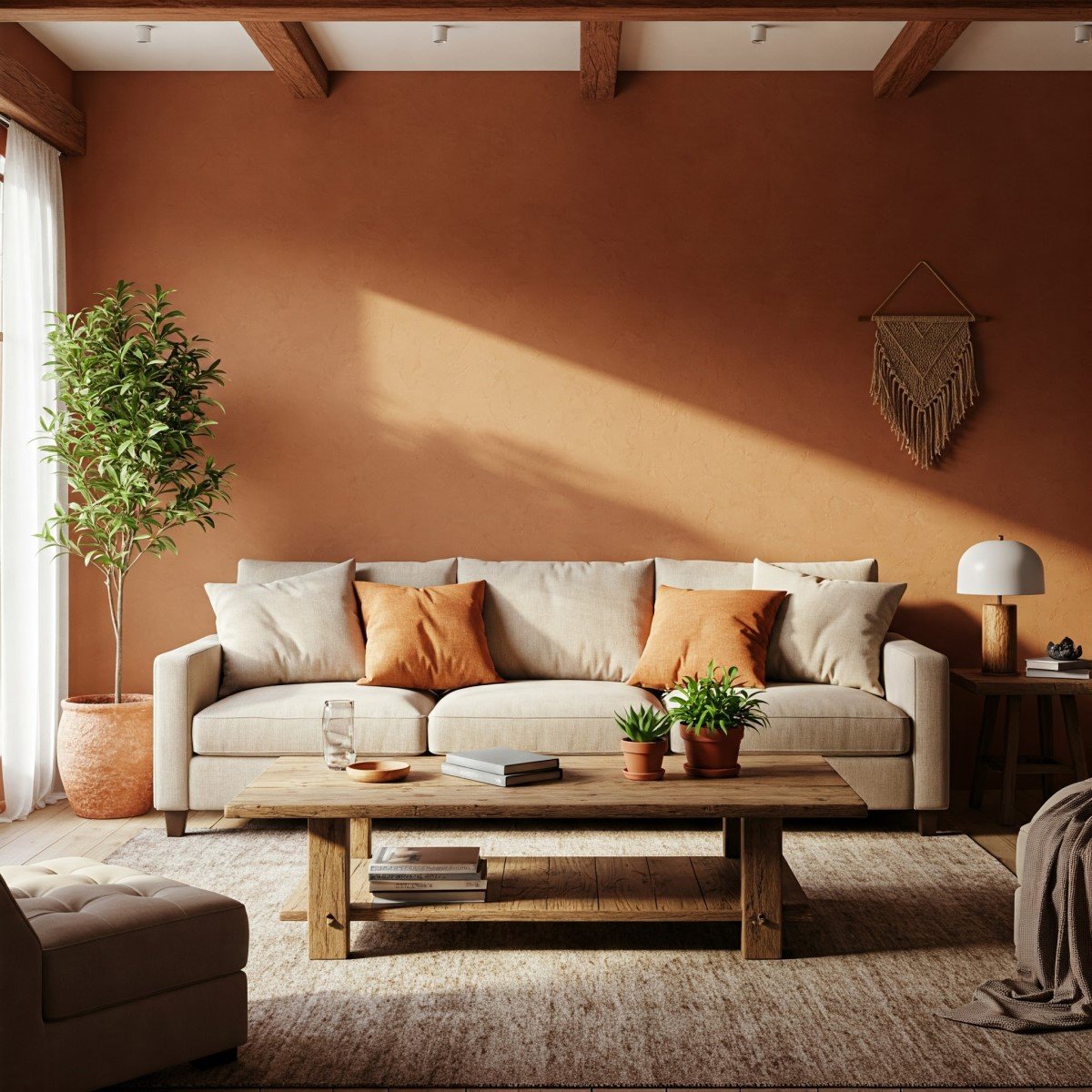 erros comuns ao usar tons terrosos na sala