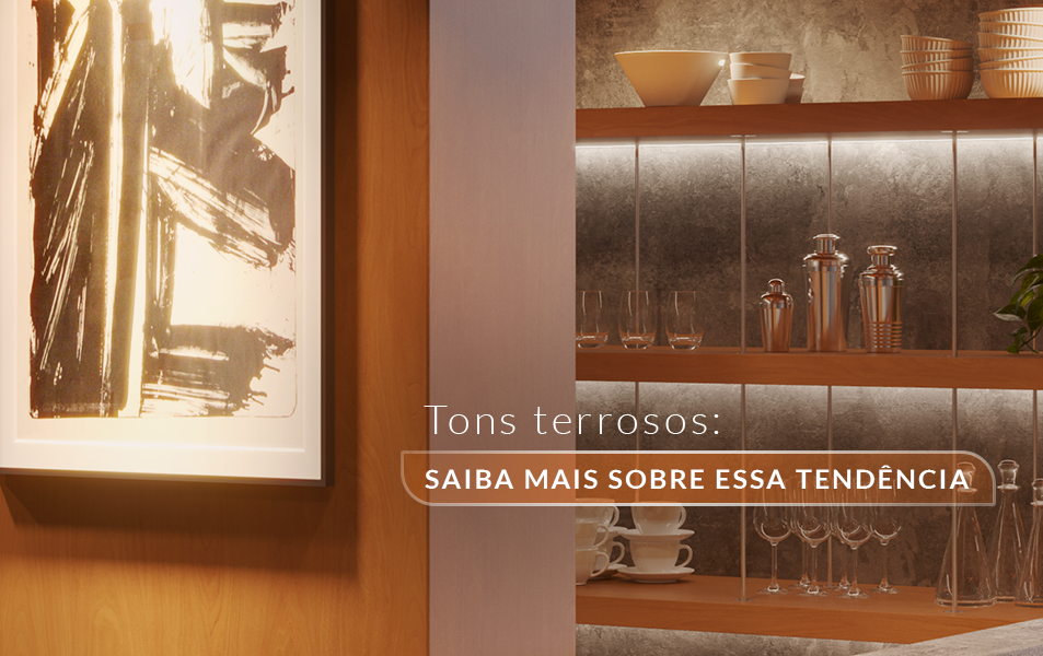 como aplicar tons terrosos em sala pequena