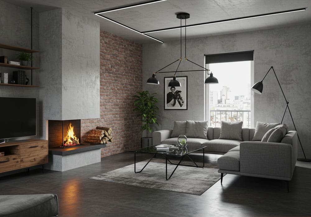 decoracao de sala industrial