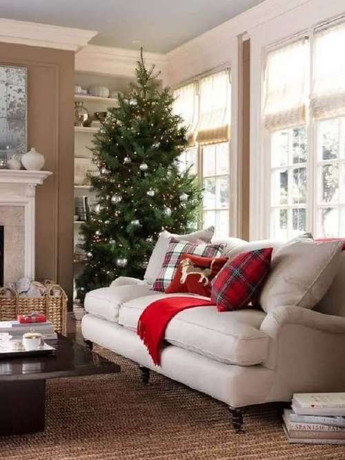 ideias de decoração de sala para o natal simples