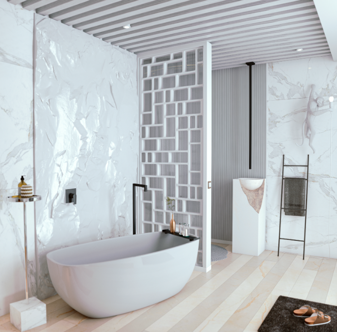 decoracao escandinava banheiro