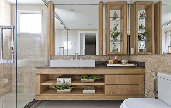 Móveis e Materiais Naturais: O Coração da Decoração Escandinava no Banheiro