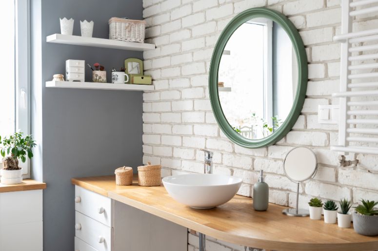 decoracao escandinava banheiro