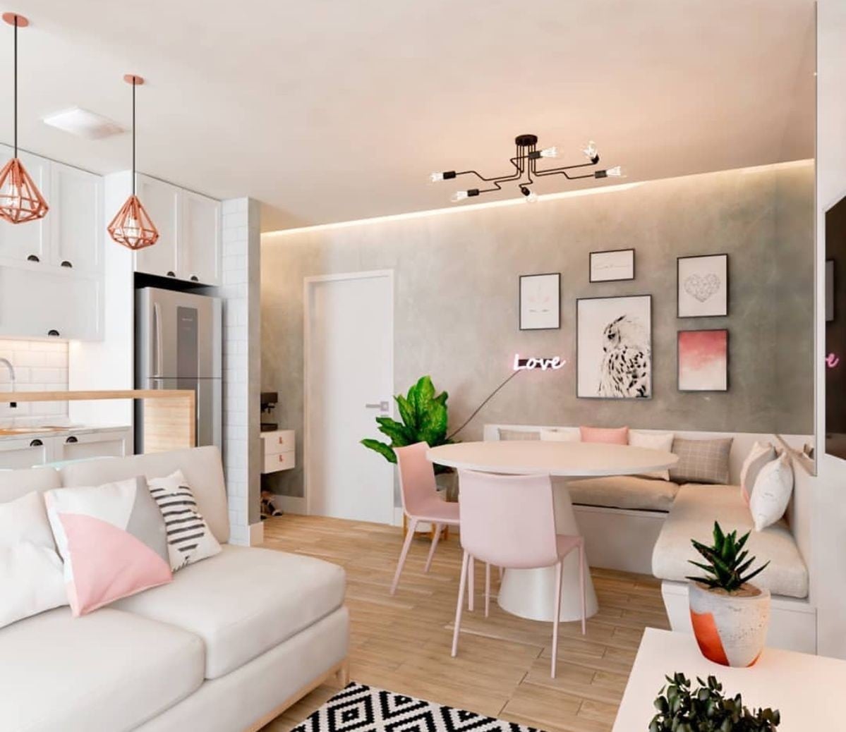 decoracao minimalista para apartamentos pequenos