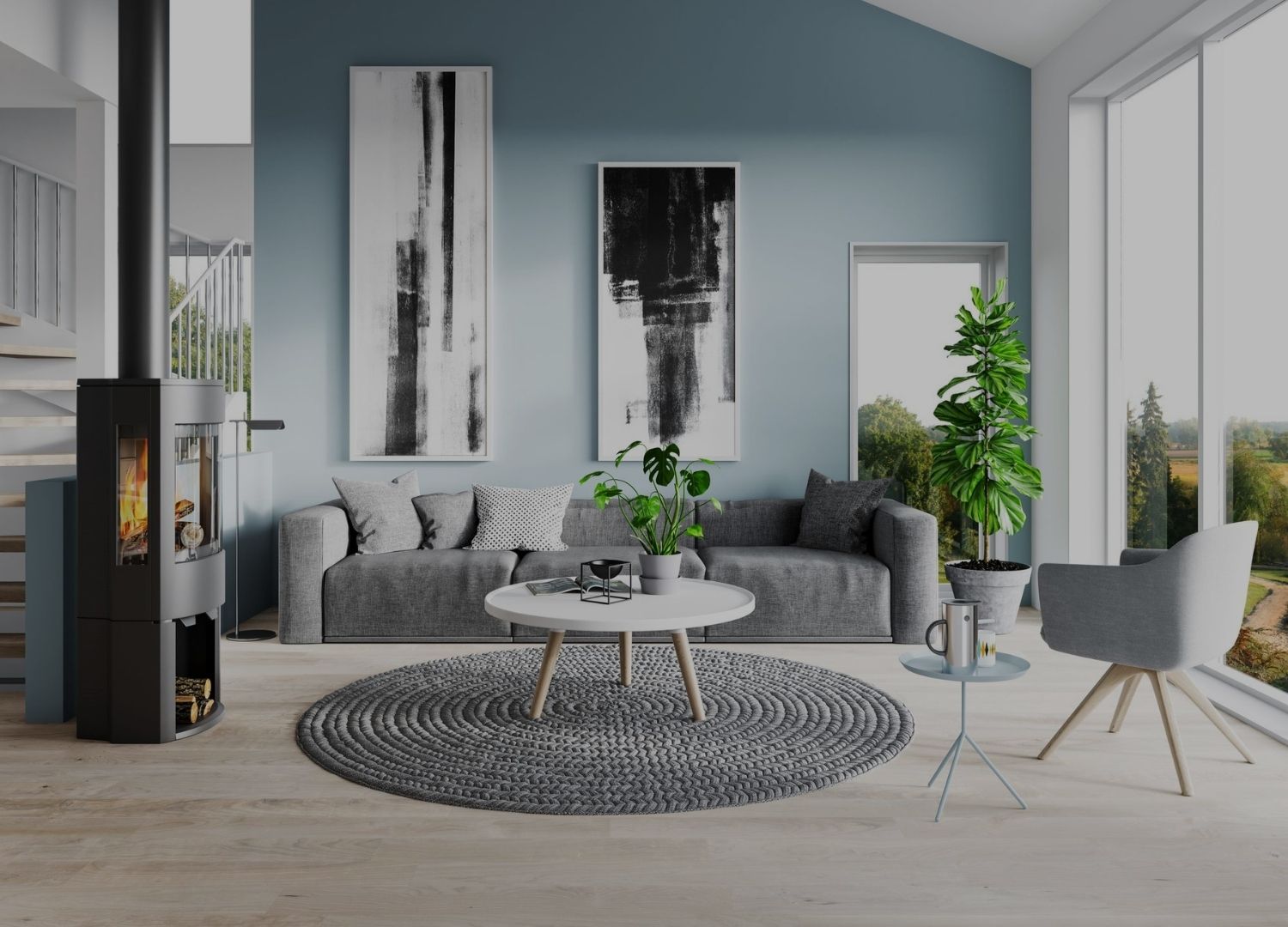 decoracao monocromatica com moveis