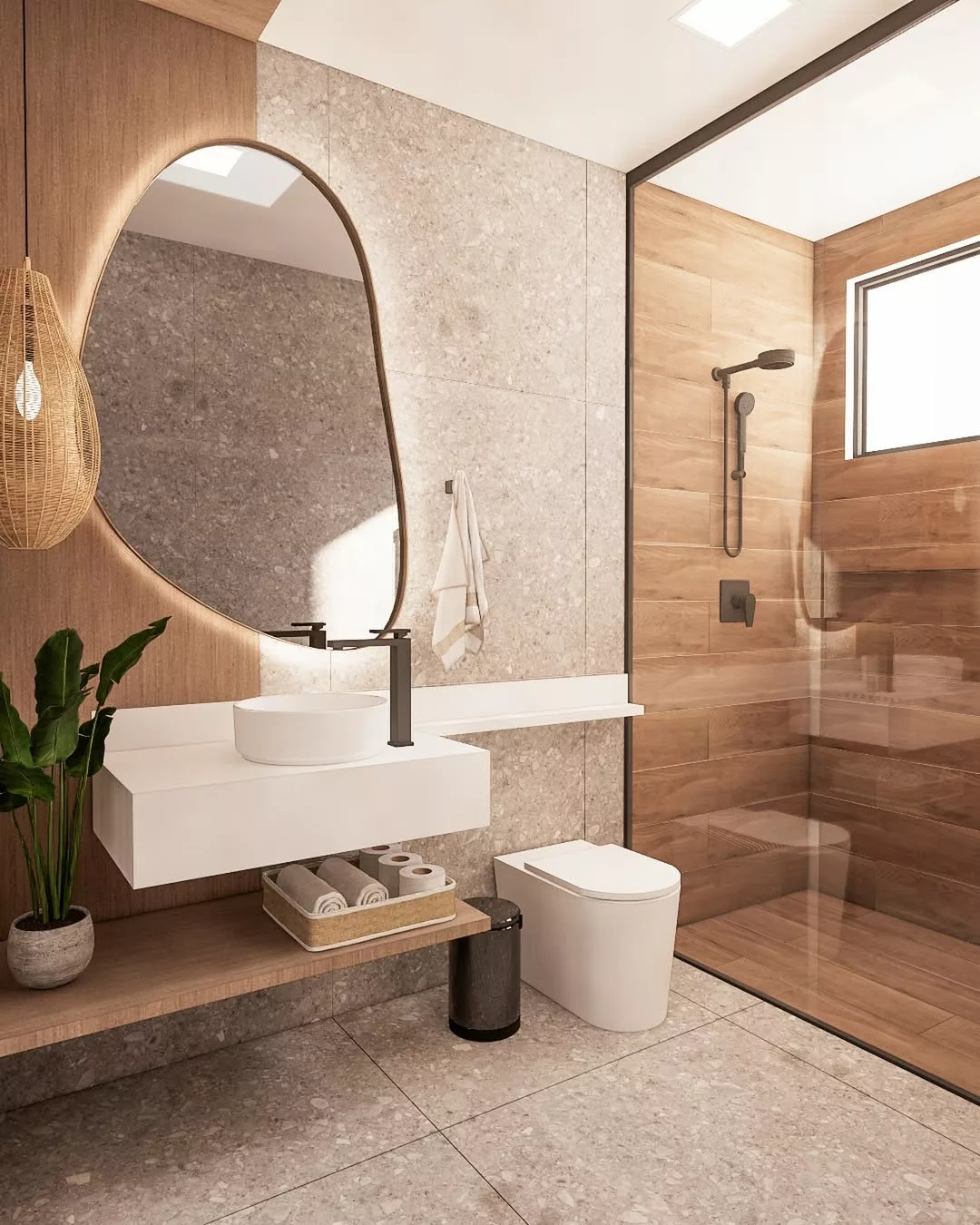 ideias criativas decorar banheiro pequeno e estreito