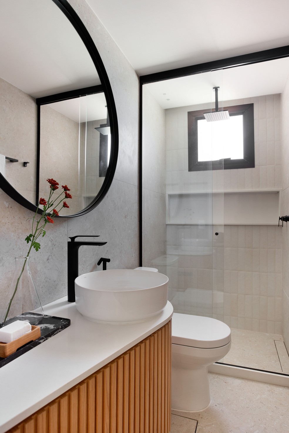 espelho de banheiro redondo 80cm com iluminação led