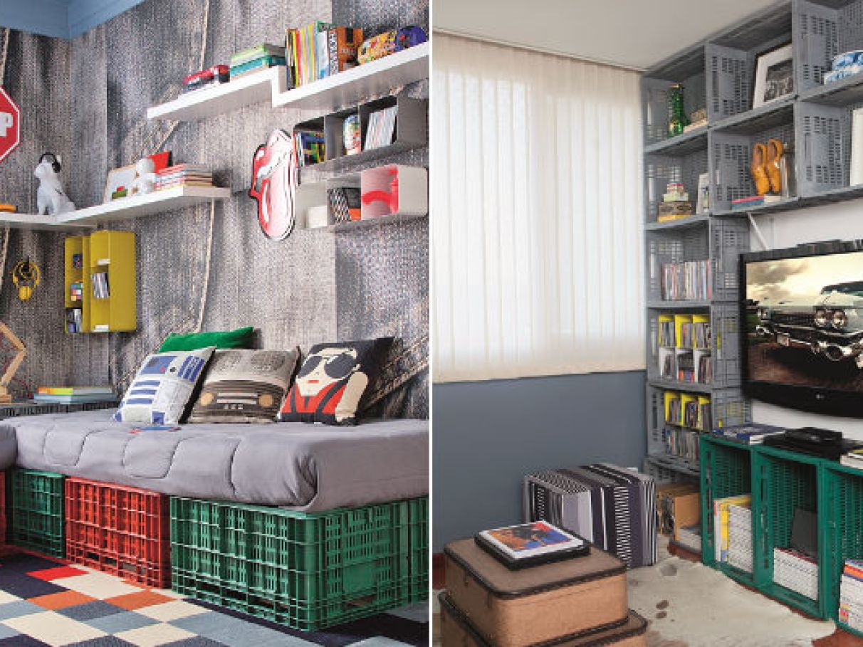 Decoração Sustentável: Usando Caixotes na Organização da Casa