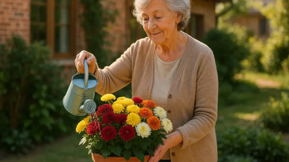 como plantar crisântemo monsenhor em vaso