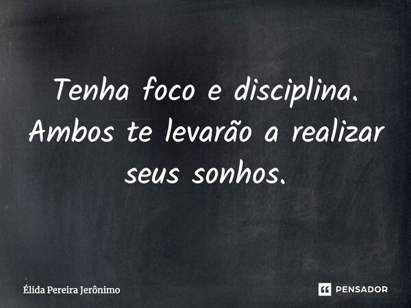 diferença entre foco e disciplina