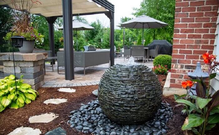 fonte agua decorativa buda com led para mesa