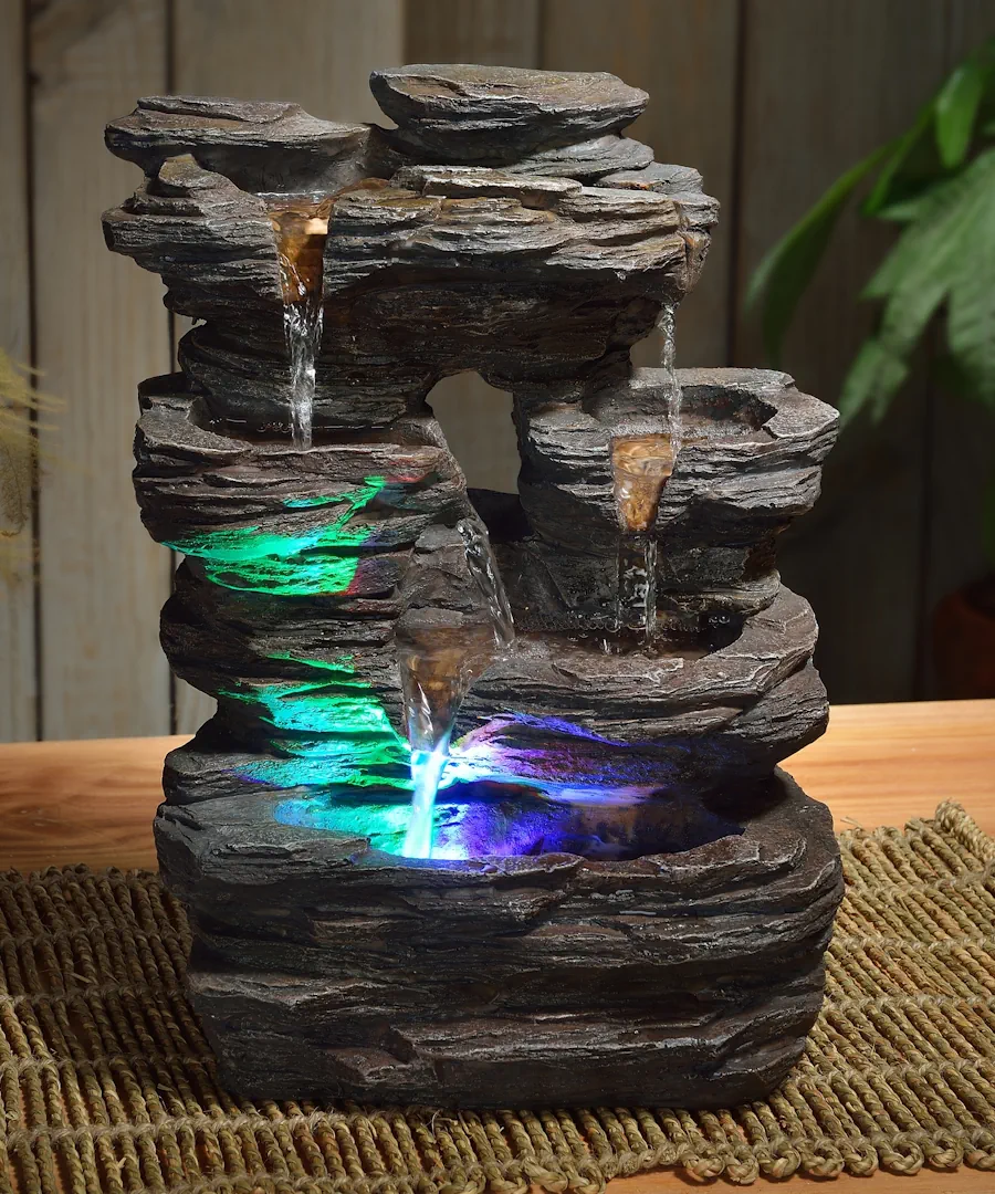 fonte agua decorativa resina vs ceramica qual melhor