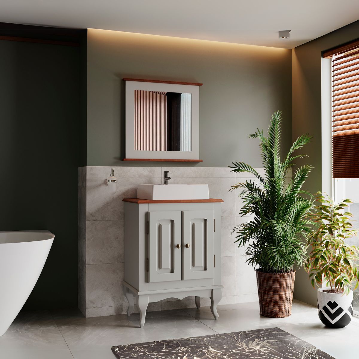 Gabinete de Banheiro 90cm: Modelos com Instalação Suspensa vs. Pés de Apoio