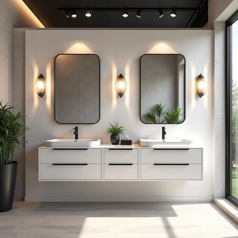 Gabinete de Banheiro 90cm: Modelos com Instalação Suspensa vs. Pés de Apoio