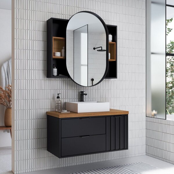 gabinete de banheiro 90 cm com duas cubas