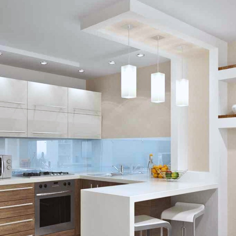 ideias de sancas de gesso para cozinha pequena