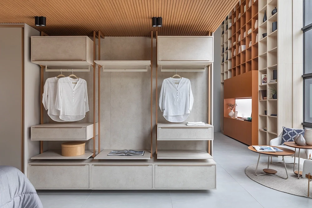 guarda roupa planejado minimalista