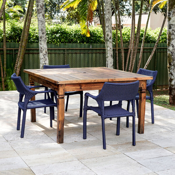 ideias de decoração jardim com moveis corda nautica