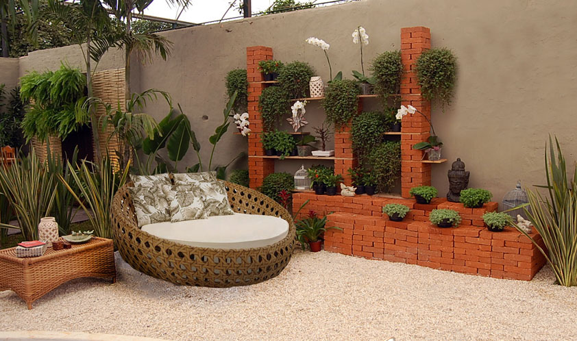 jardim no quintal simples e barato
