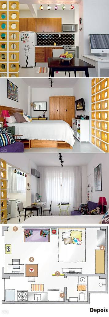 divisoria quarto sala kitnet pequena