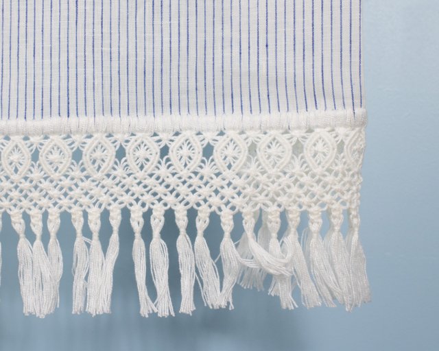 ideias de macrame em toalha de lavabo