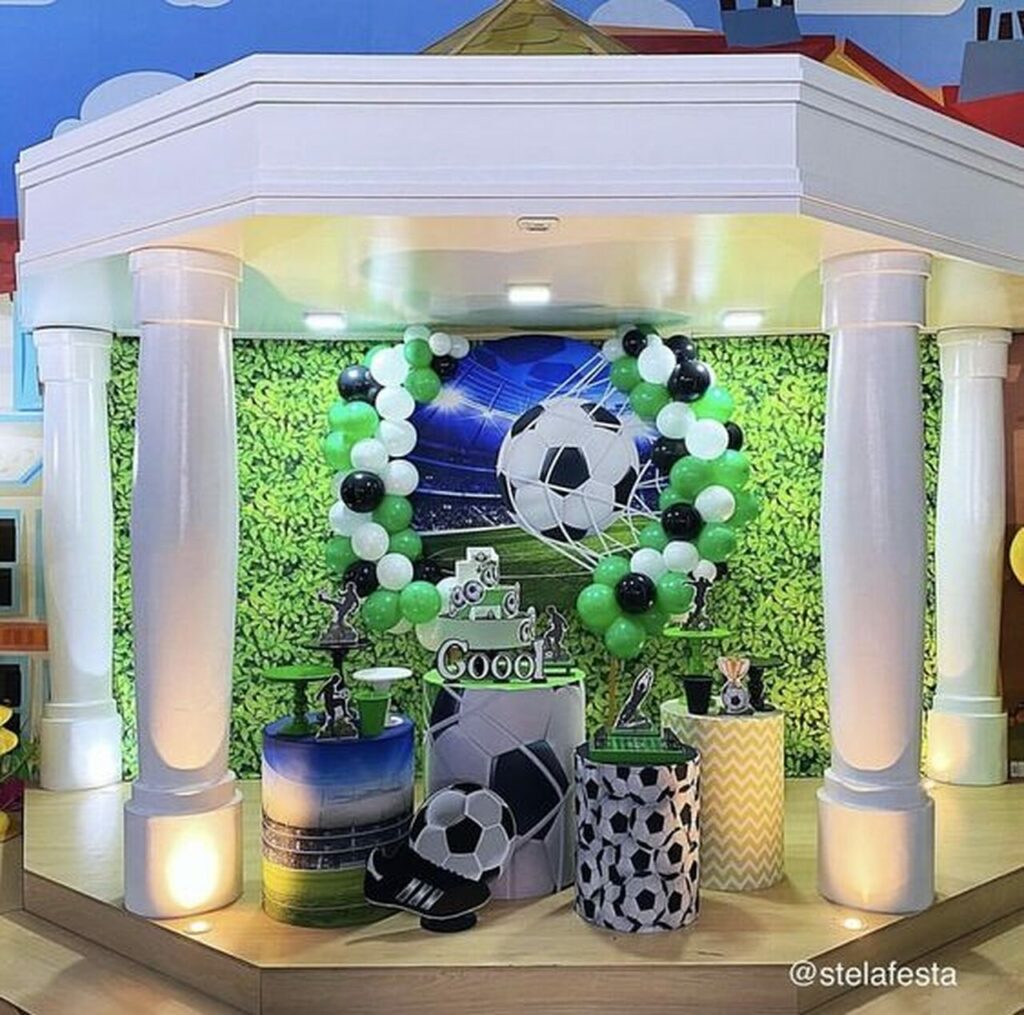 ideias para decorar a sala para festa de futebol