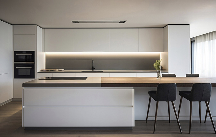 ideias de ilha de cozinha moderna para apartamentos pequenos