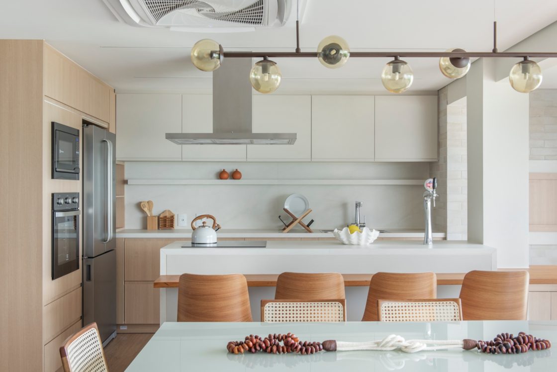 ideias de iluminação para cozinha moderna