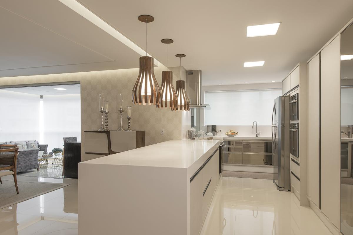 ideias de iluminação para cozinha moderna