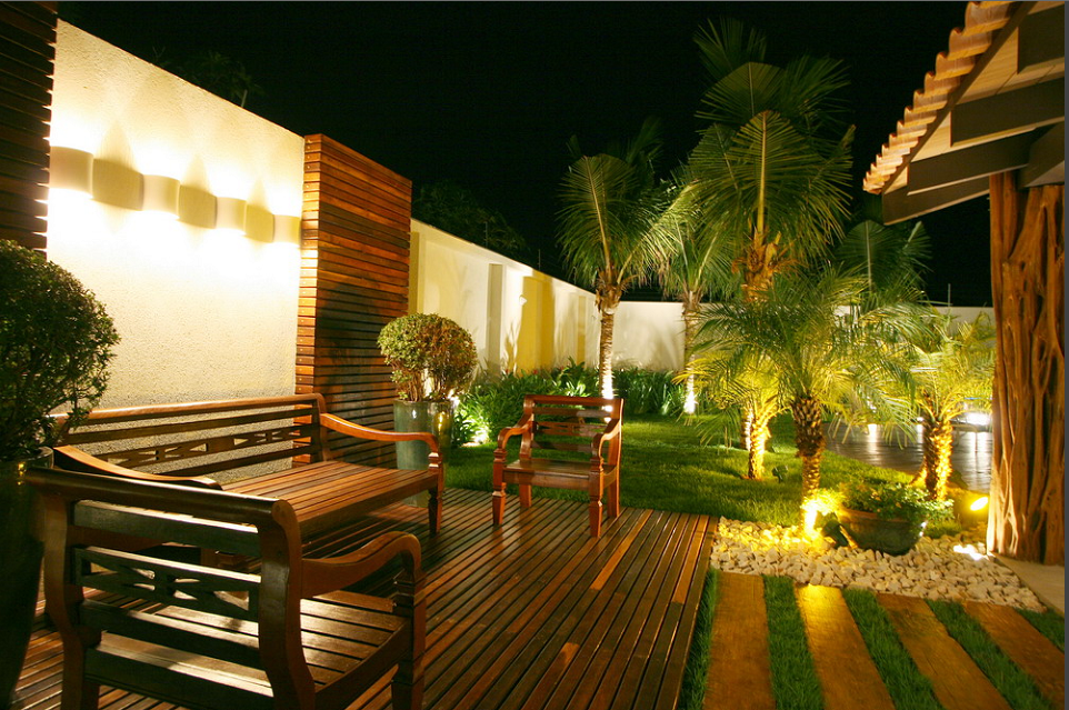 iluminacao para jardim externo