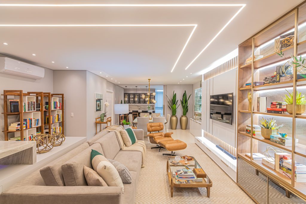 iluminacao led ou fluorescente sala